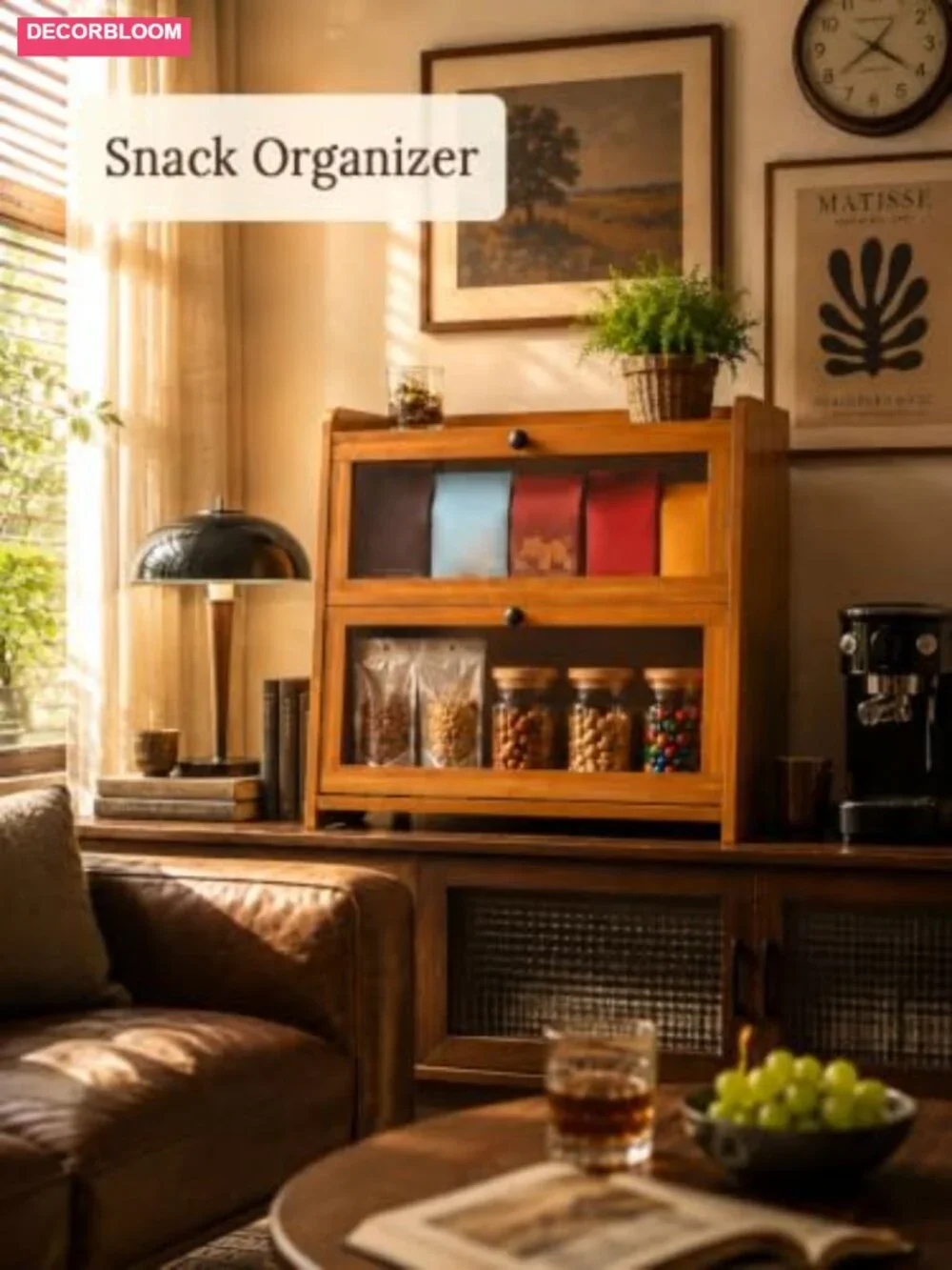 2 Tier Bamboo Bread Box with Clear Windows for Kitchen Countertop Storage